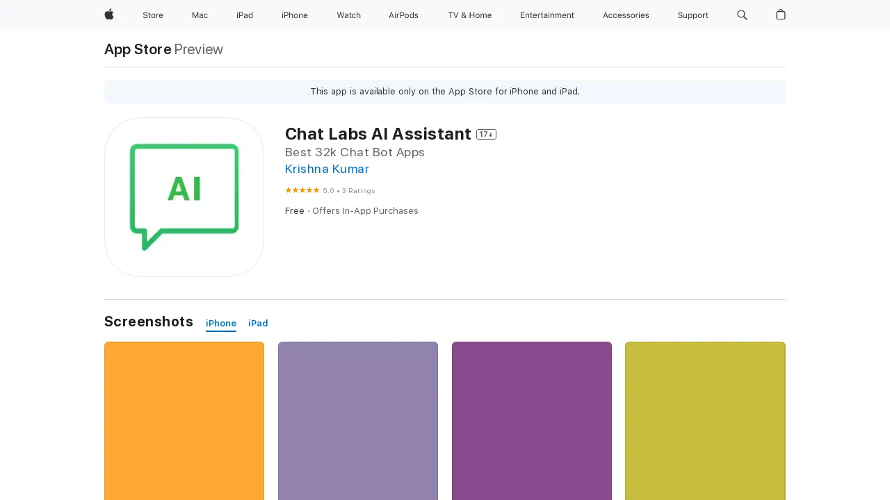 Chat Labs AI Assistant screenshot