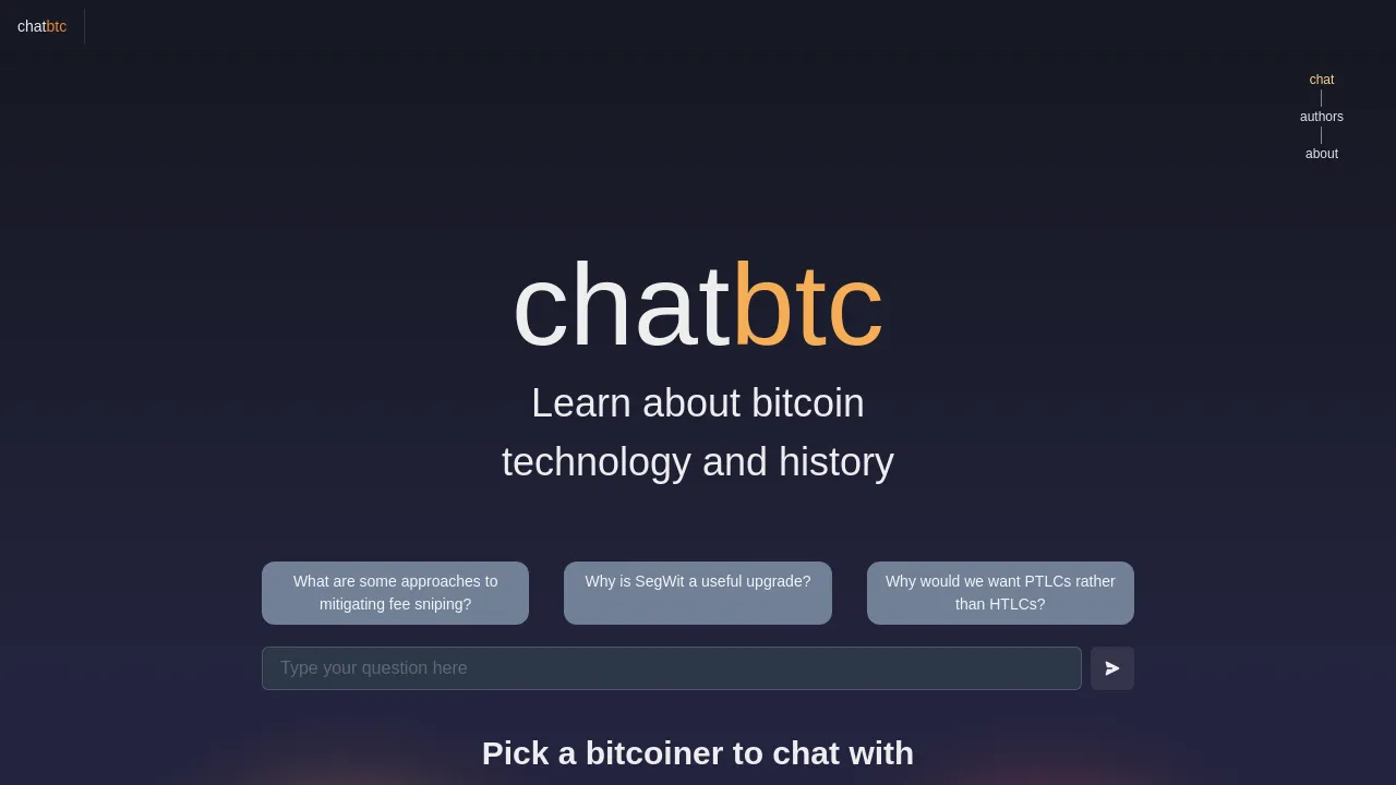 ChatBTC screenshot