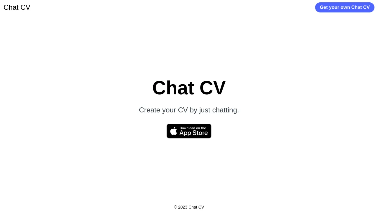 ChatCV screenshot