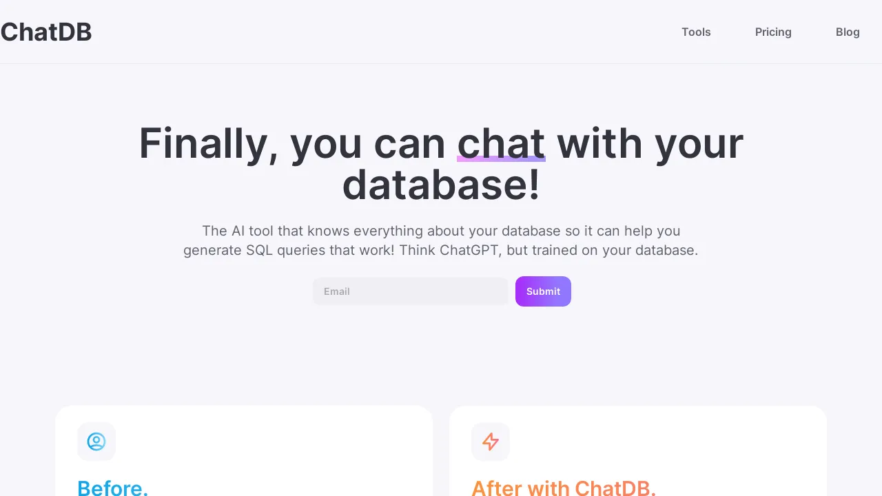 ChatDB screenshot