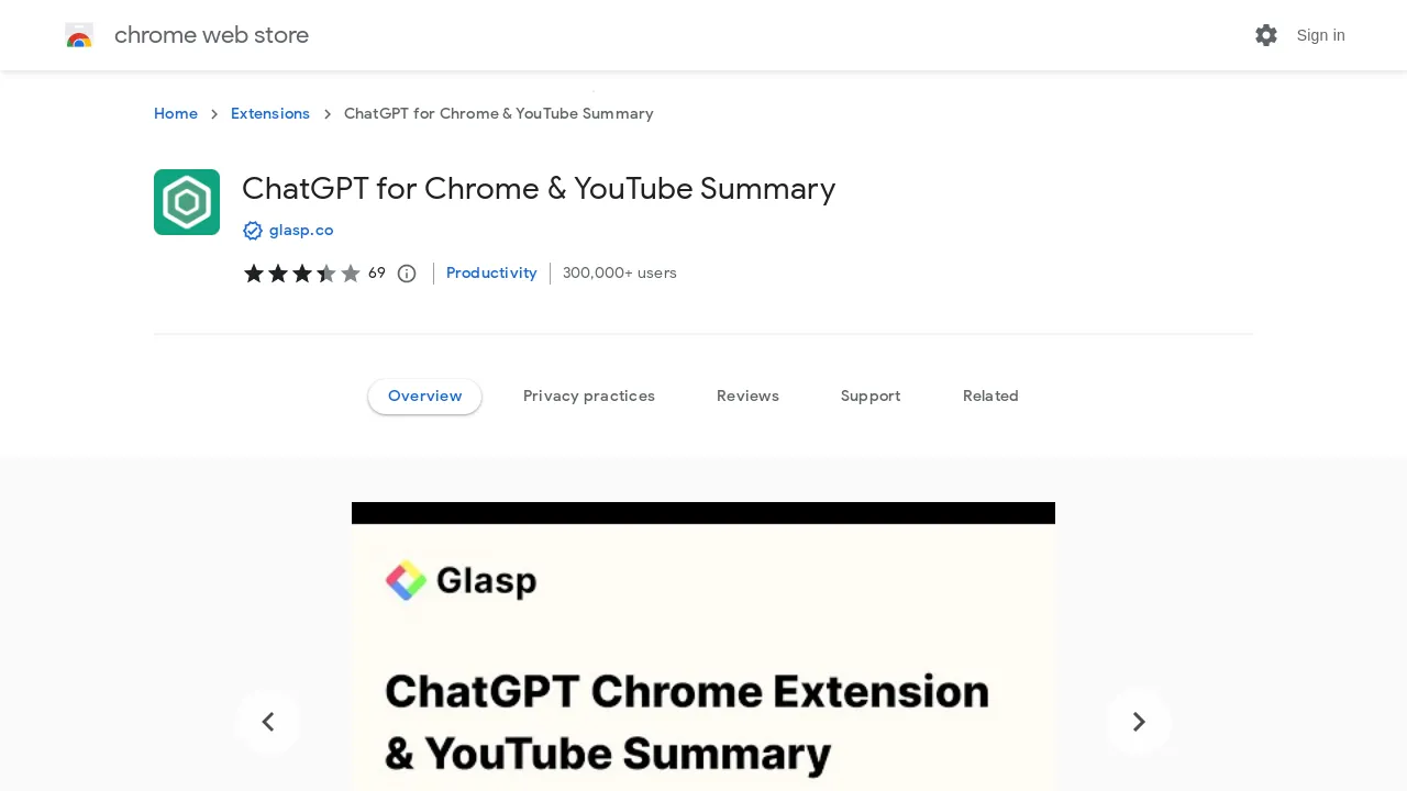 ChatGPT Chrome Extension screenshot