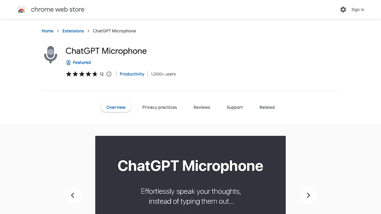 ChatGPT Microphone screenshot