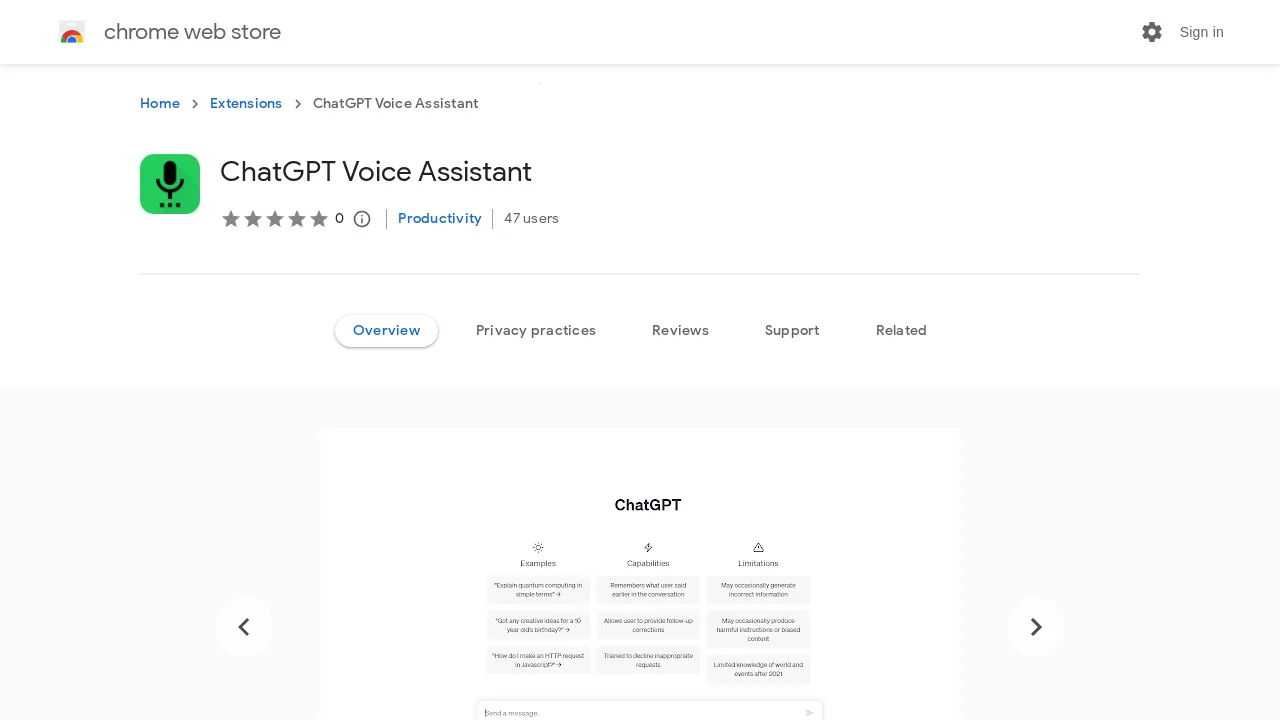 ChatGPT Voice Assistant screenshot