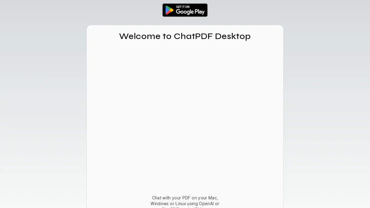 ChatPDF for Desktop screenshot