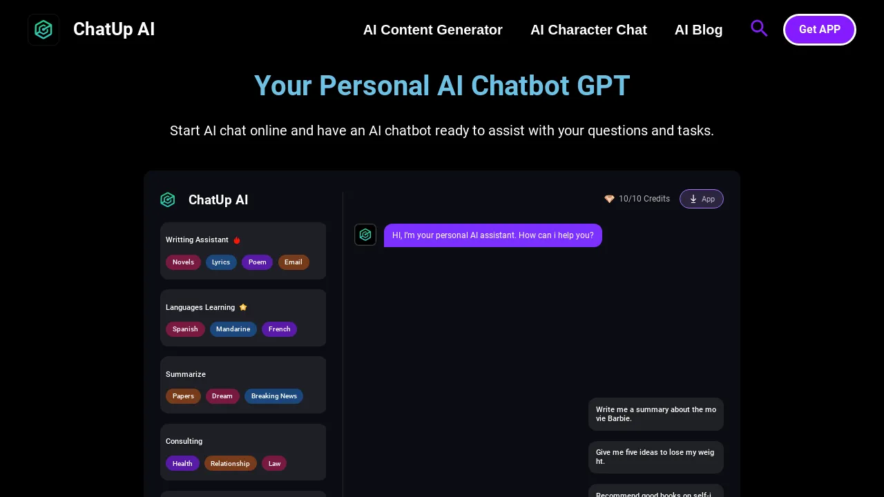 ChatUp AI screenshot