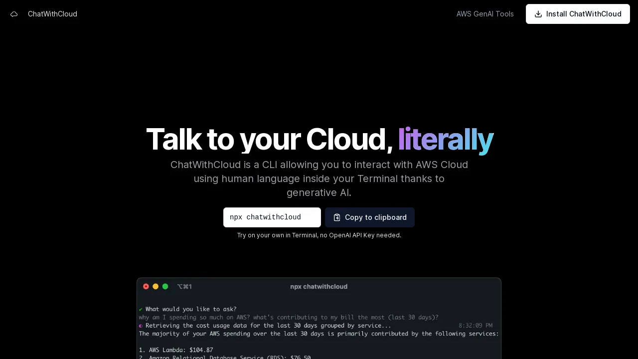 ChatWithCloud screenshot