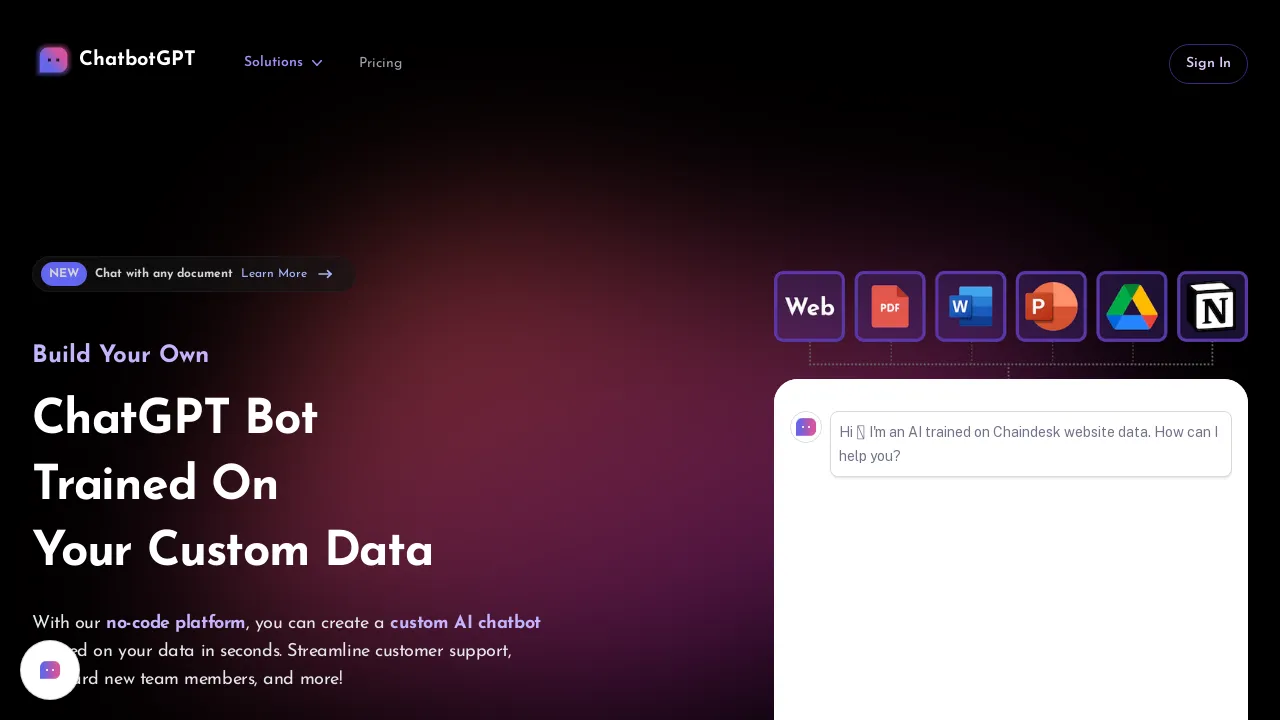 ChatbotGPT screenshot