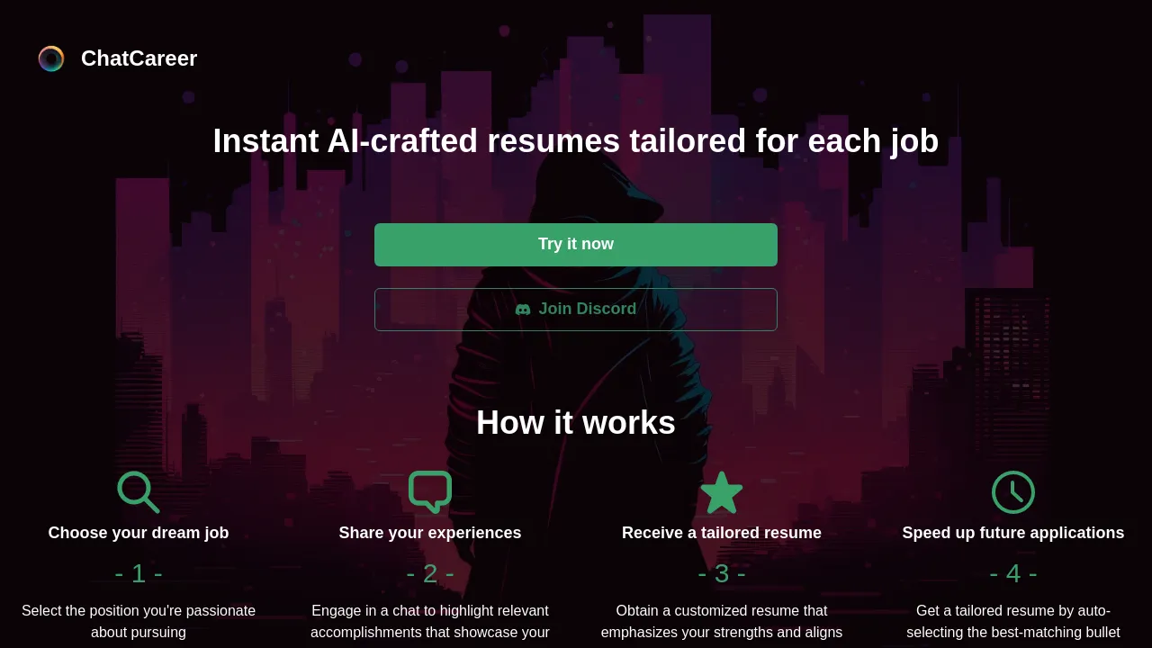 Chatcareer screenshot