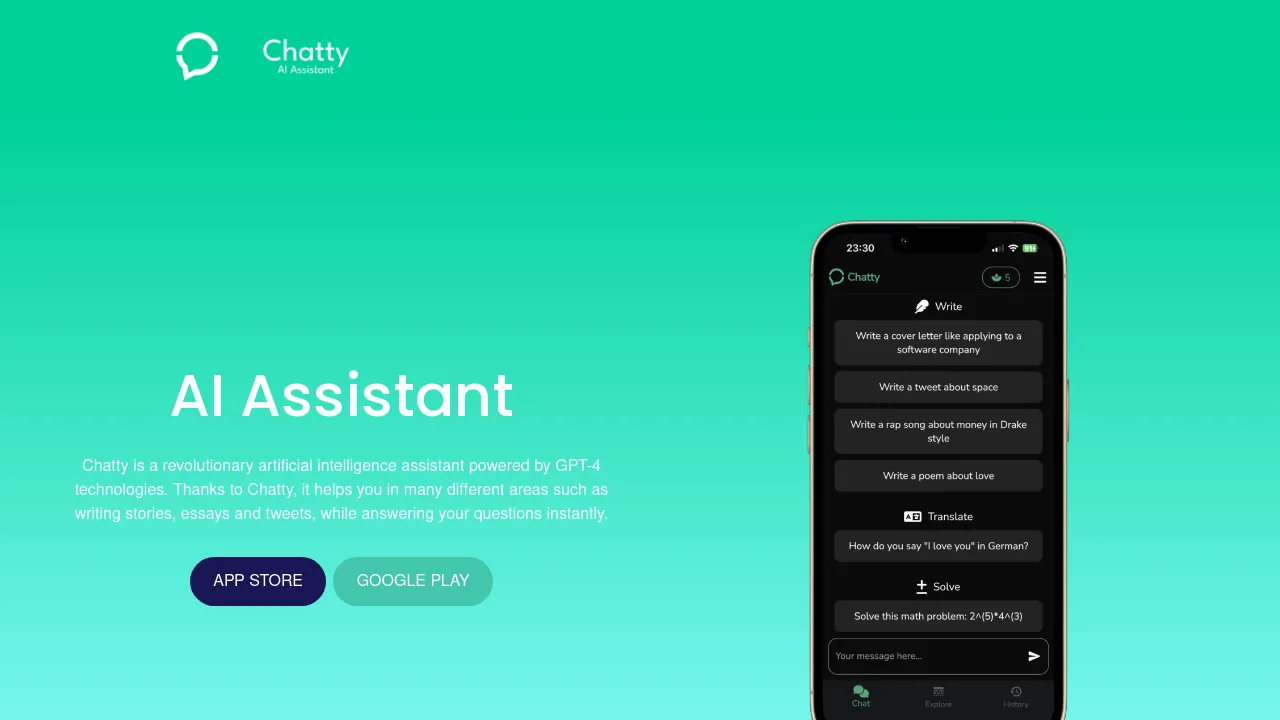 Chatty: AI Assistant screenshot
