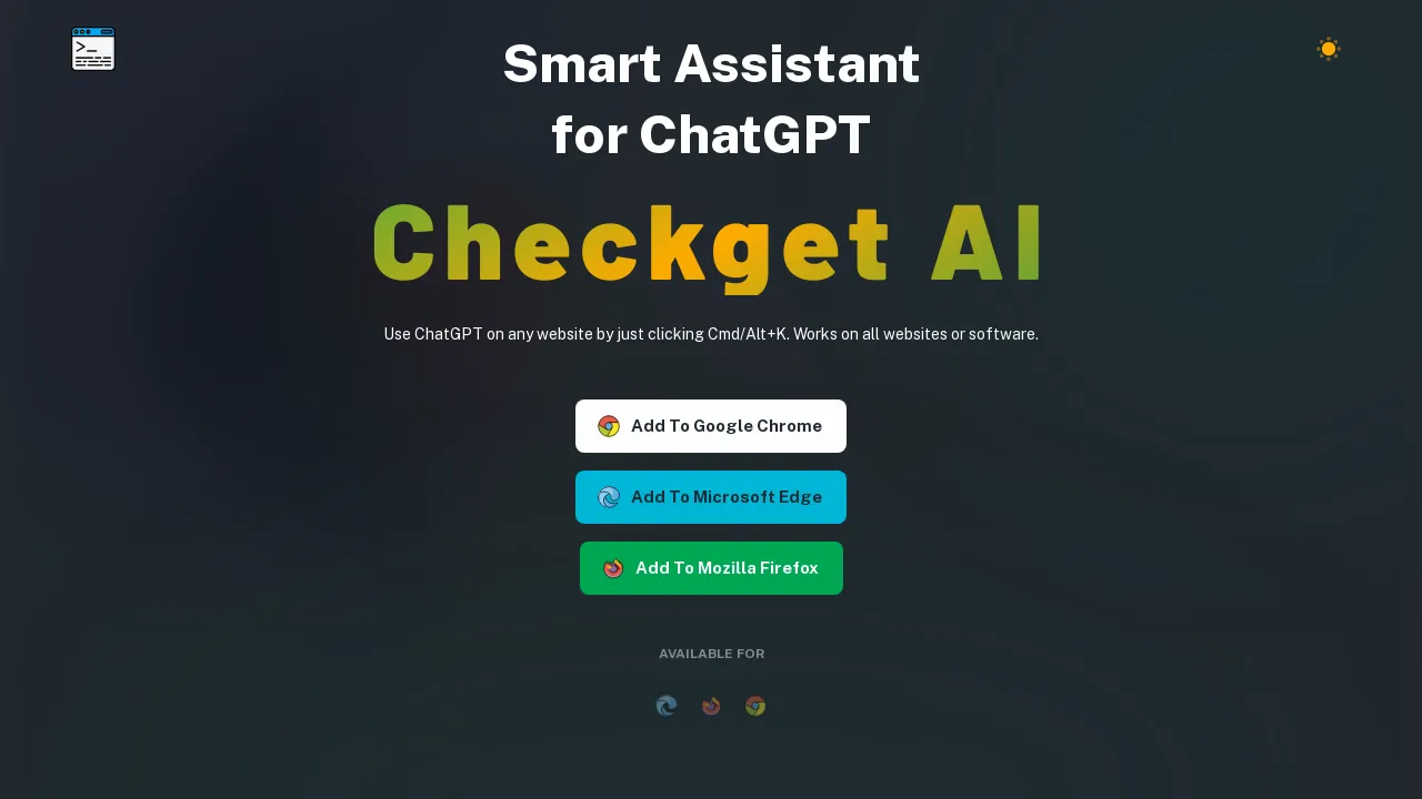 Checkget AI - Smart Assistant for GPT-4 screenshot