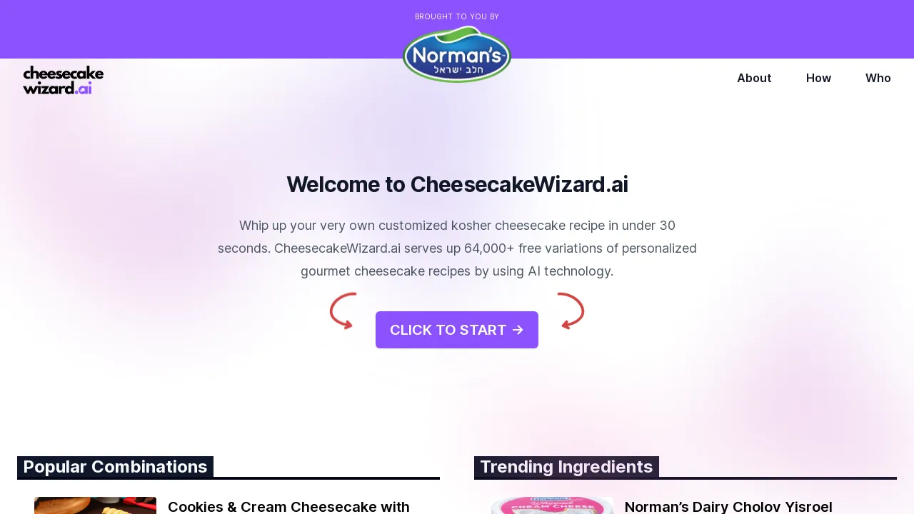 Cheesecakewizard screenshot