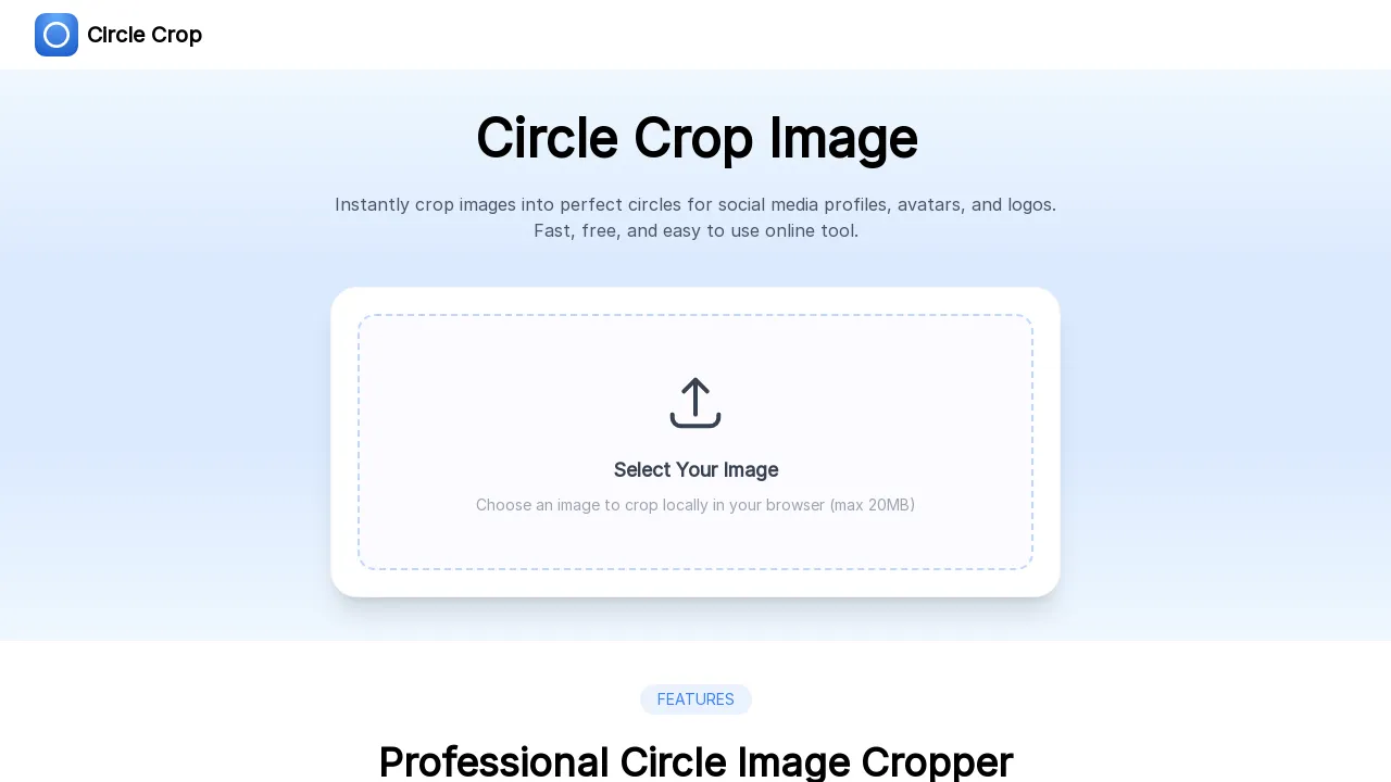 Circle Crop Image screenshot
