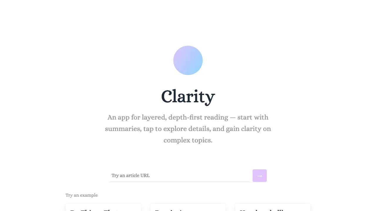 Clarity.gs screenshot