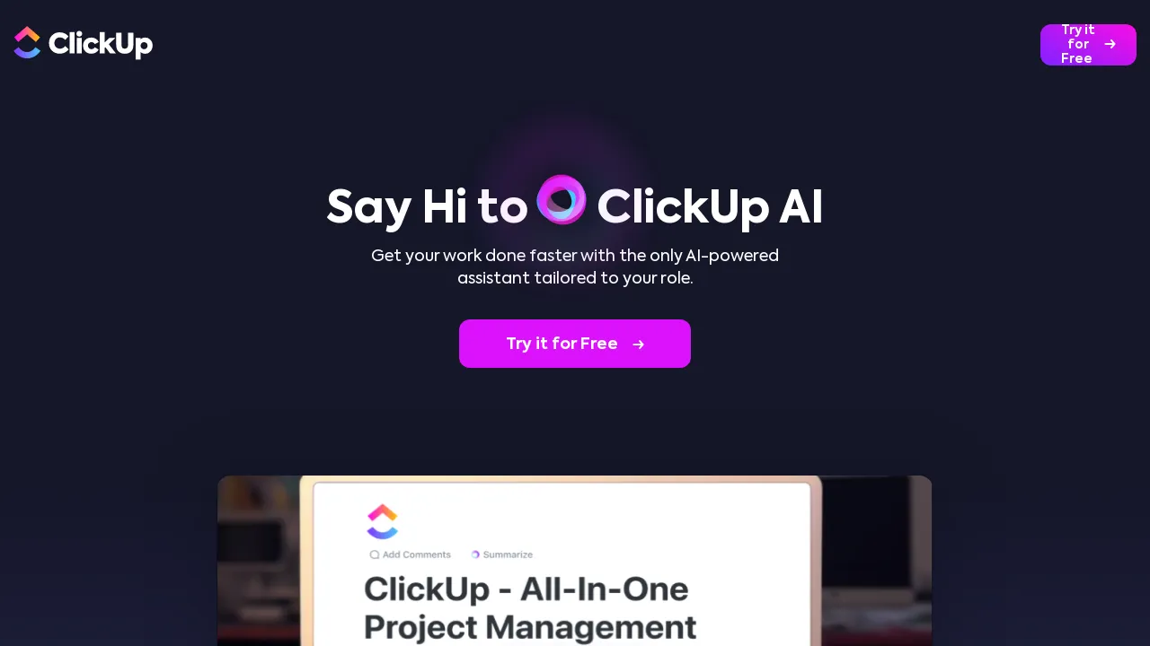 Clickup screenshot