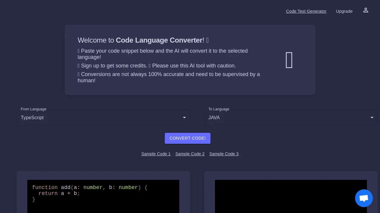 CodeConverter screenshot