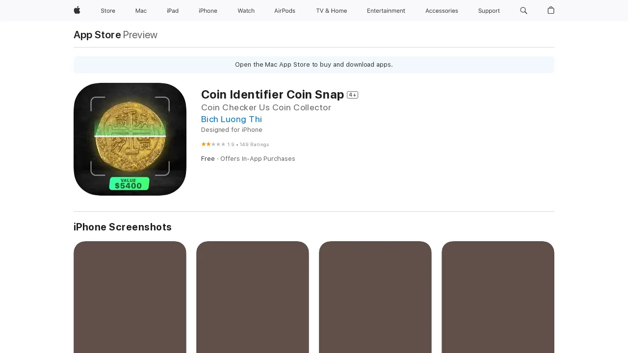 Coin Identifier Coin Snap screenshot