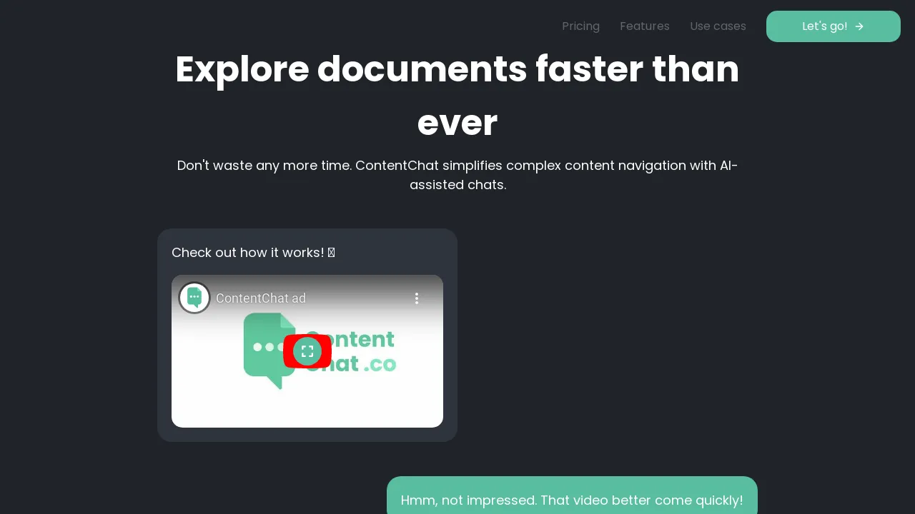 ContentChat screenshot