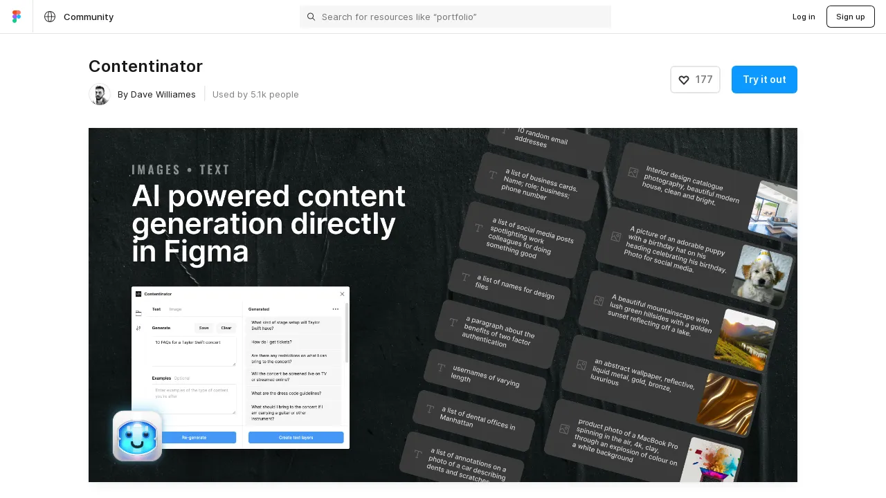 Contentinator screenshot