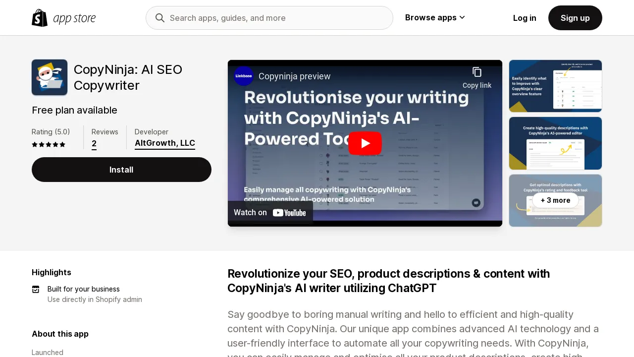 CopyNinja - AI Copywriter for Shopify