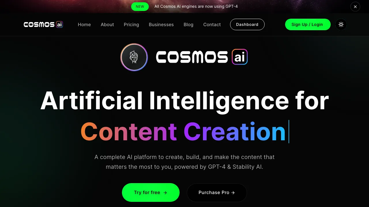 Cosmos AI screenshot