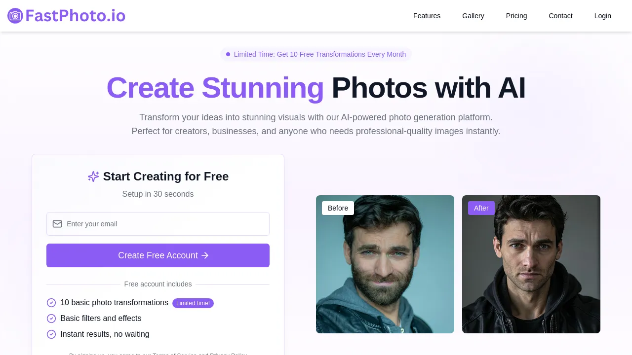 Create Stunning Photos with AI