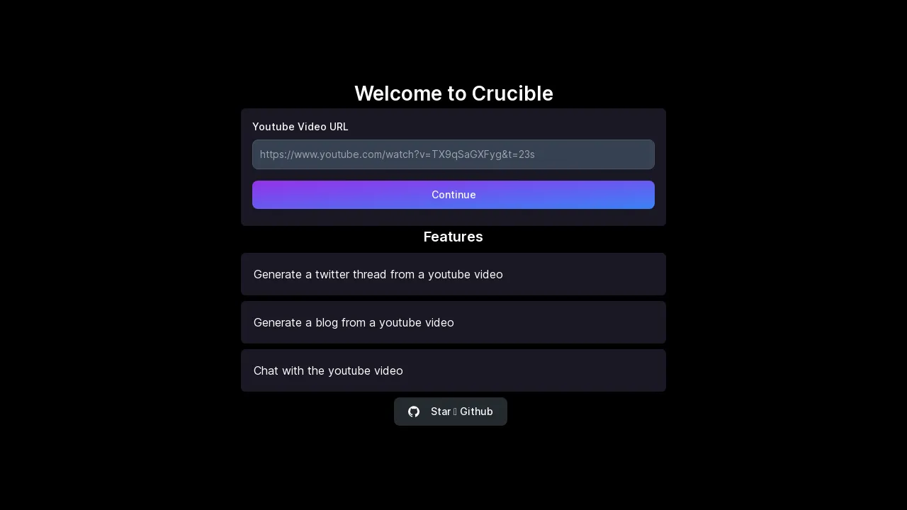 Crucible screenshot