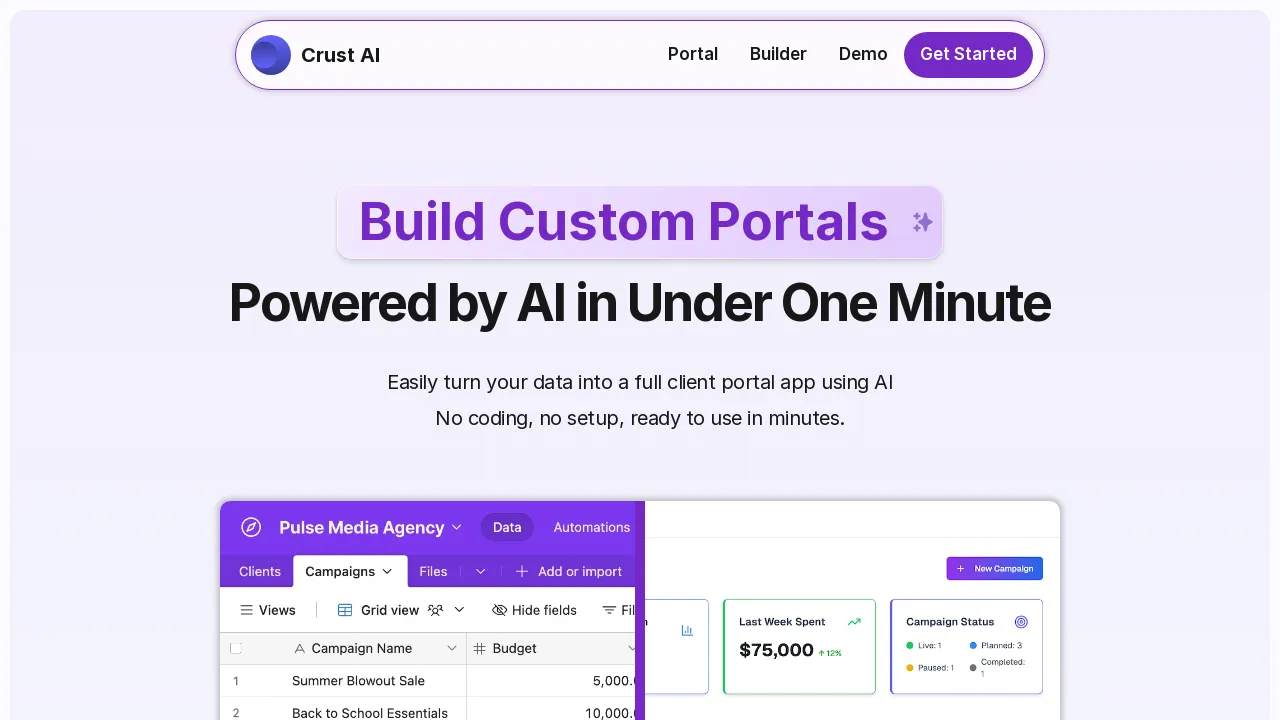Crust AI screenshot