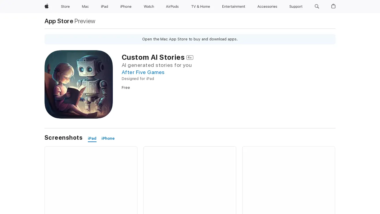 Custom AI Stories screenshot