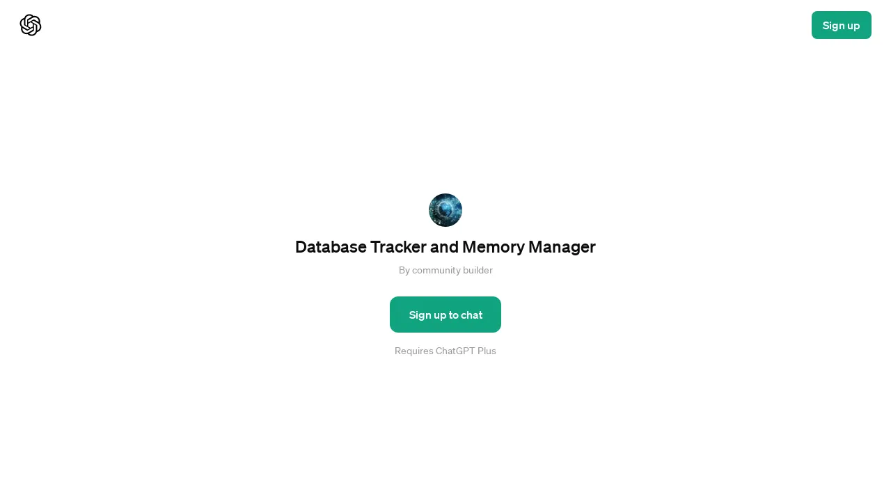 Database Tracker and Memory Manager