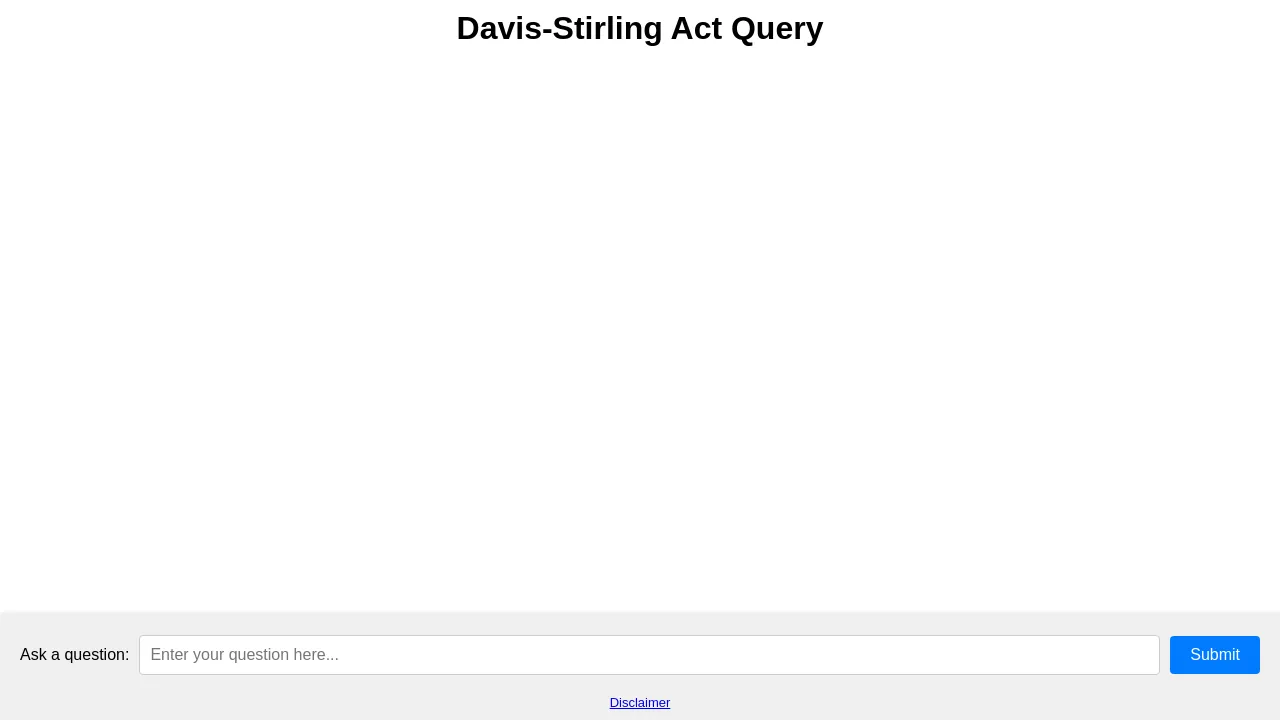 Davis Stirling screenshot