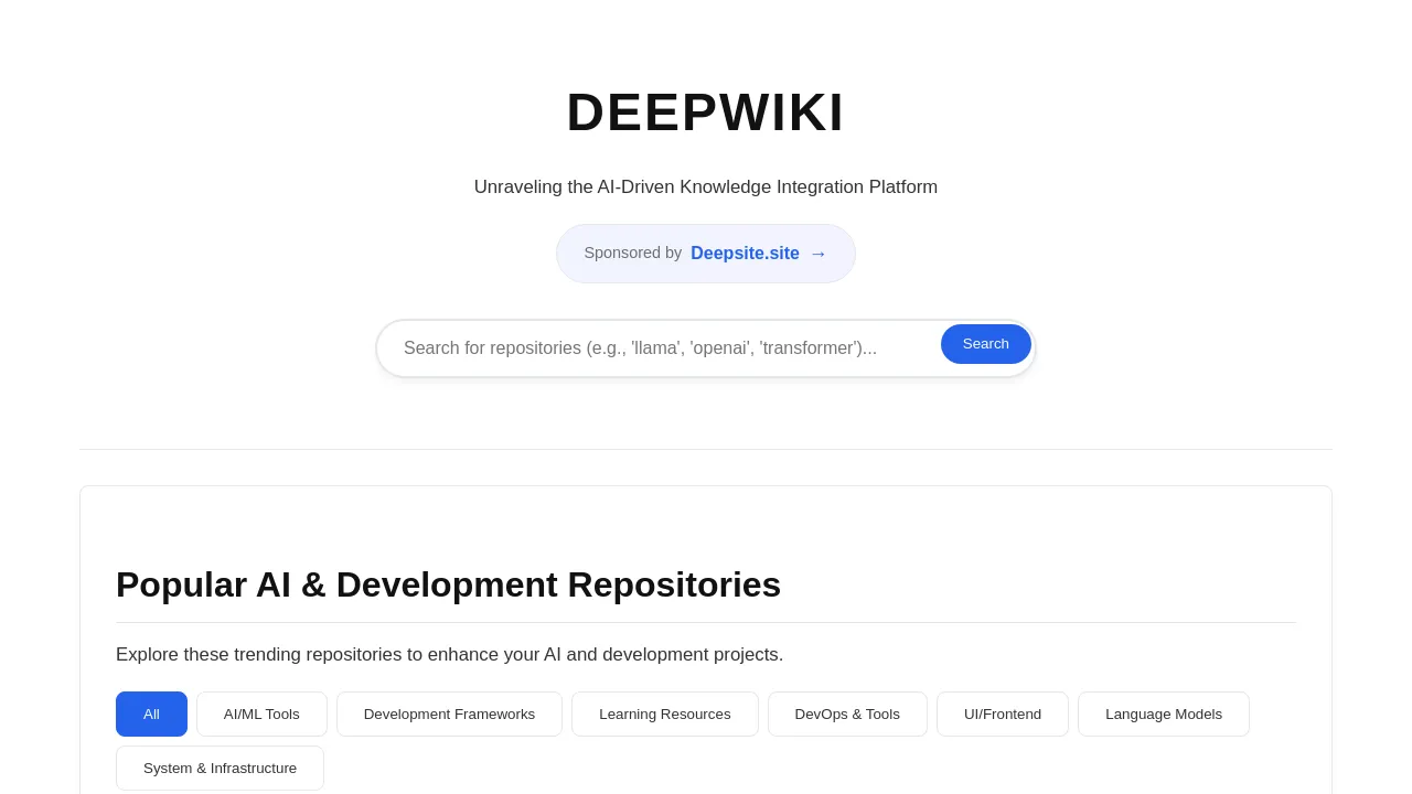 DeepWiki screenshot