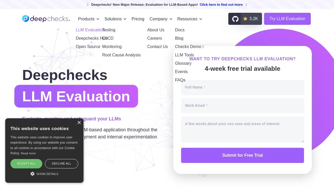 Deepchecks LLM Evaluation screenshot