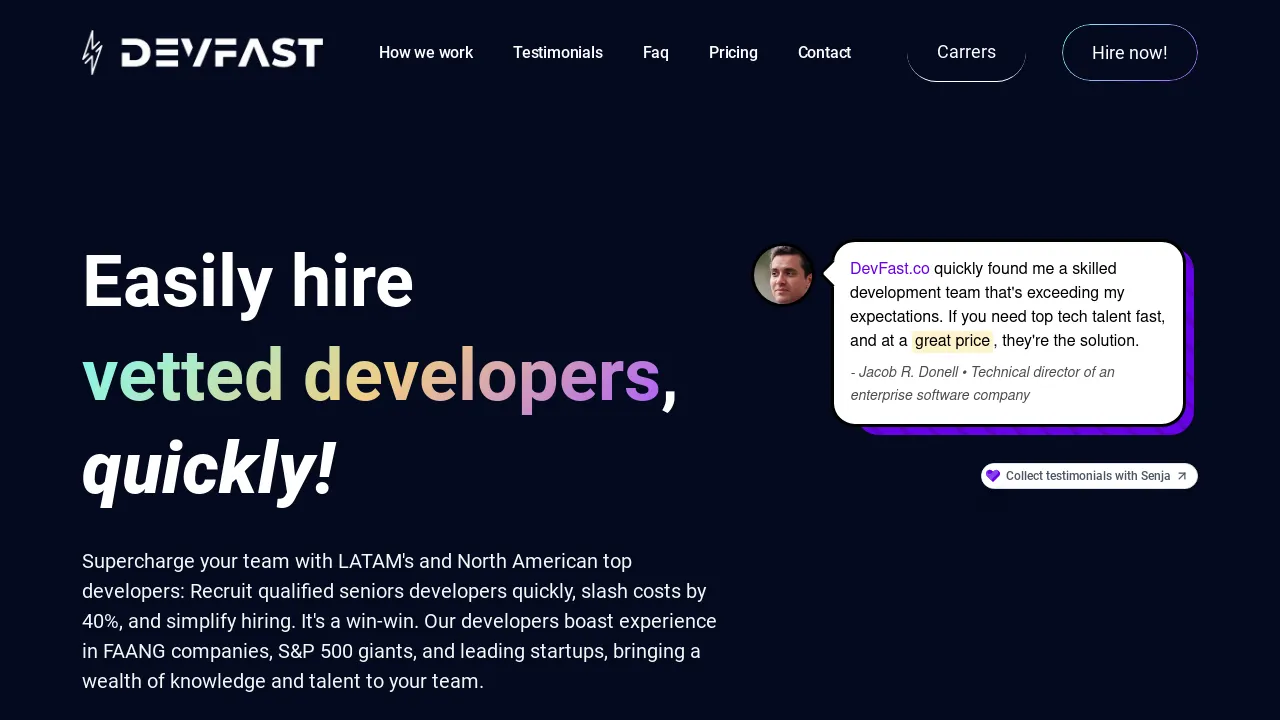 DevFast screenshot