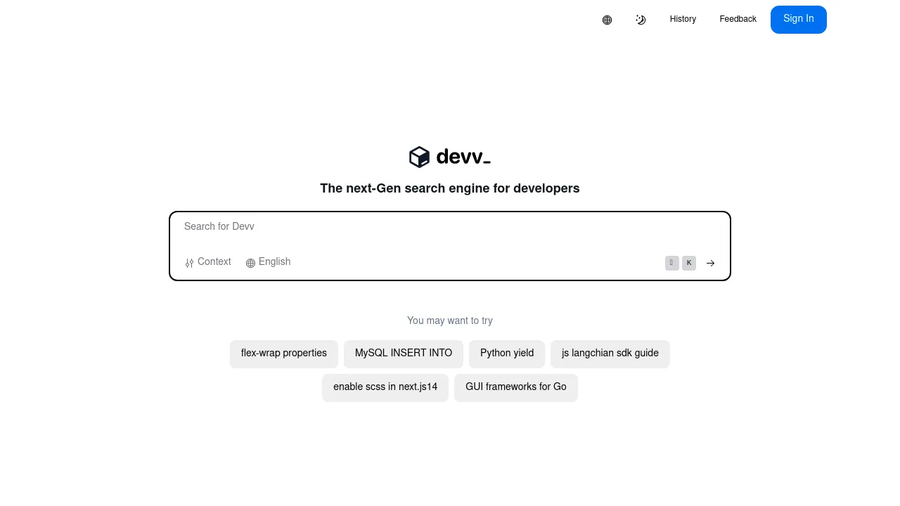 Devv screenshot