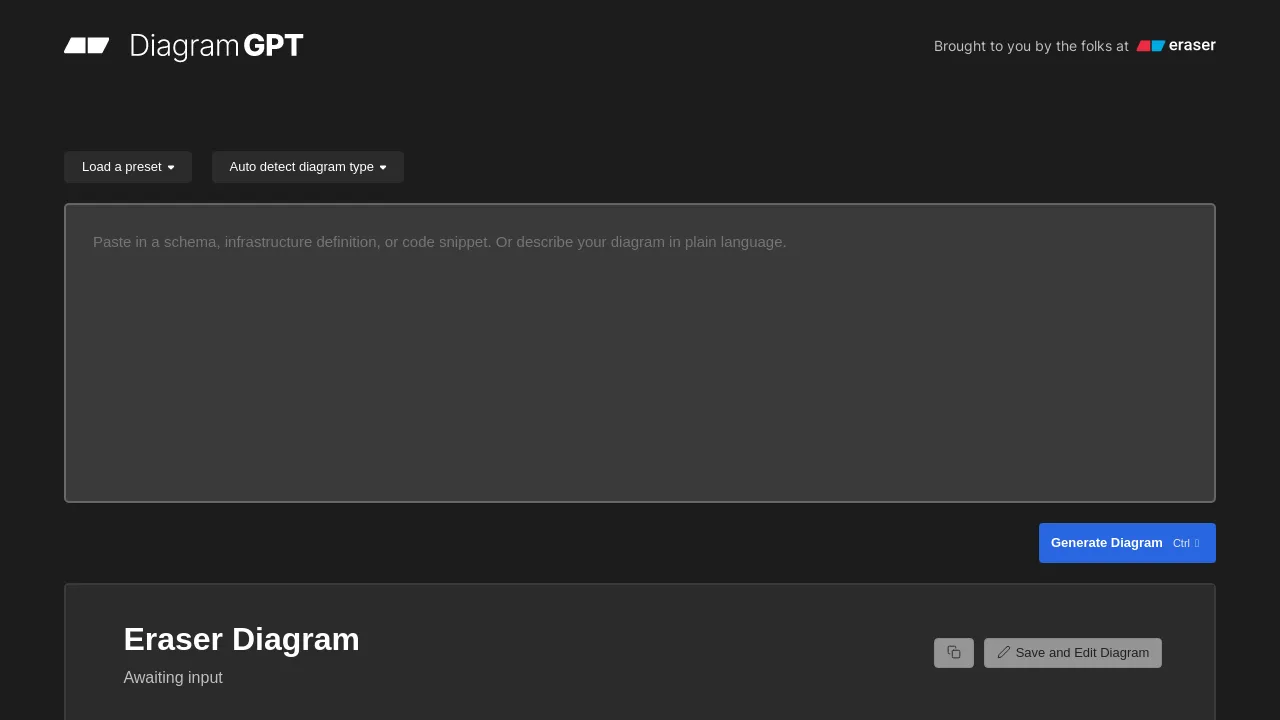 DiagramGPT by Eraser screenshot