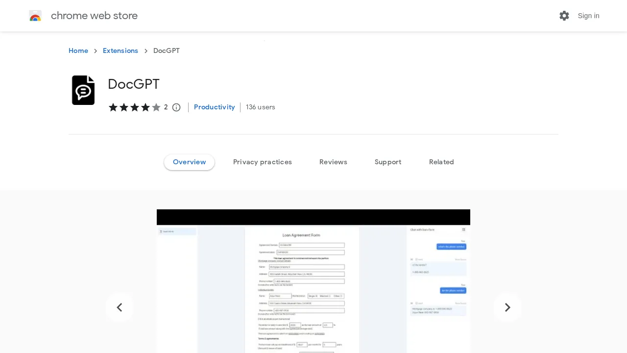 DocGPT Extension screenshot