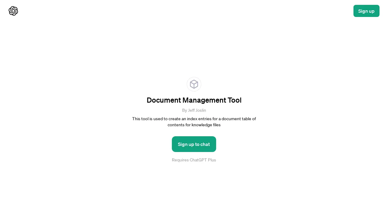 Document Management Tool screenshot