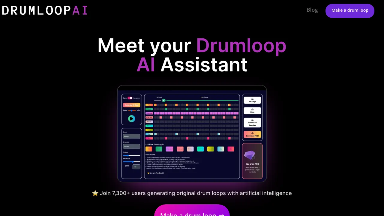 Drumloop AI screenshot