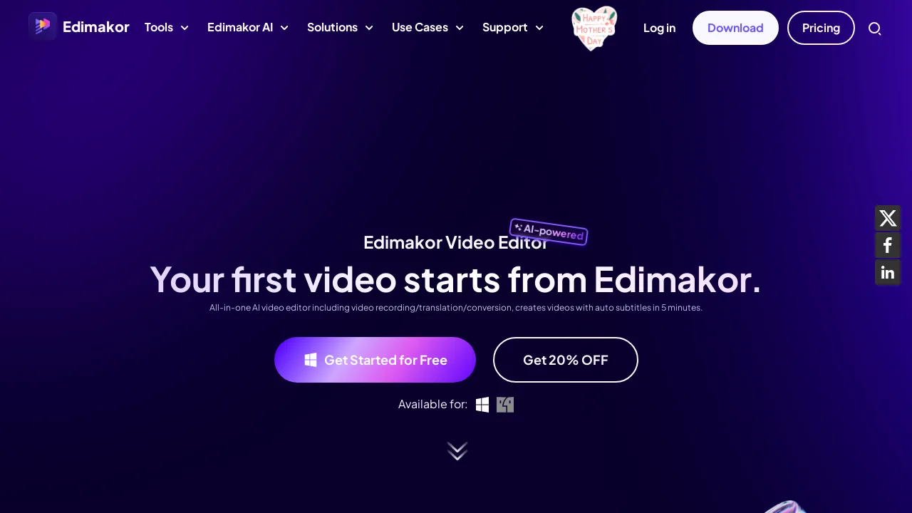 Edimakor: AI Video Creation Platform screenshot