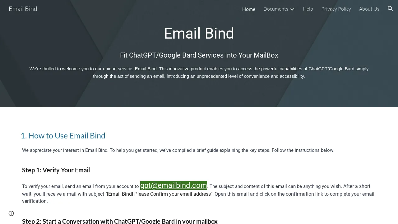 Emailbind screenshot