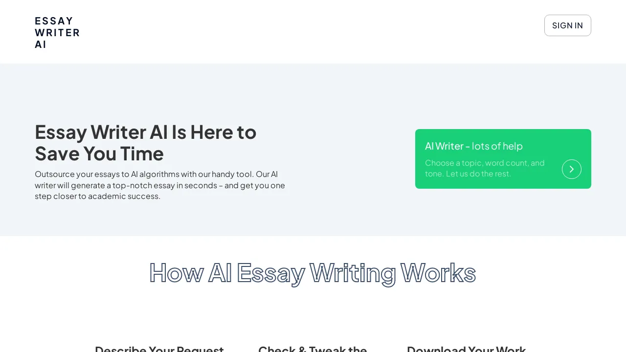 Essay Writer AI screenshot