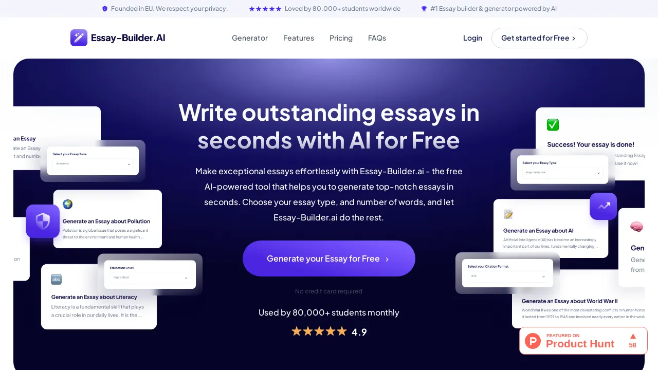 EssayBuilder.AI screenshot