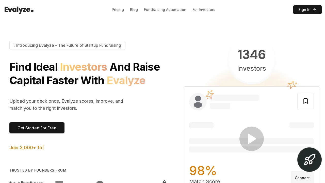 Evalyze AI Fundraising Tool