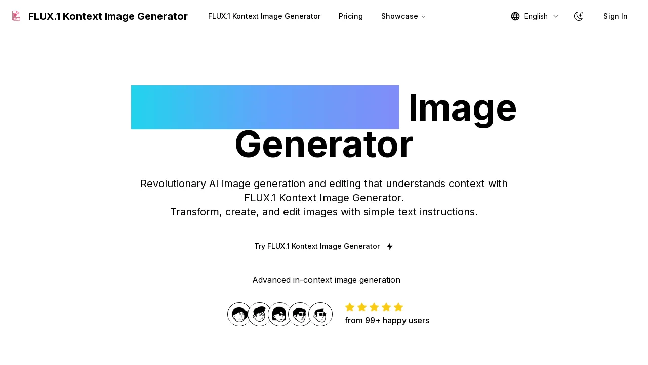 FLUX.1 Kontext Image Generator - AI Image Creation & Editing