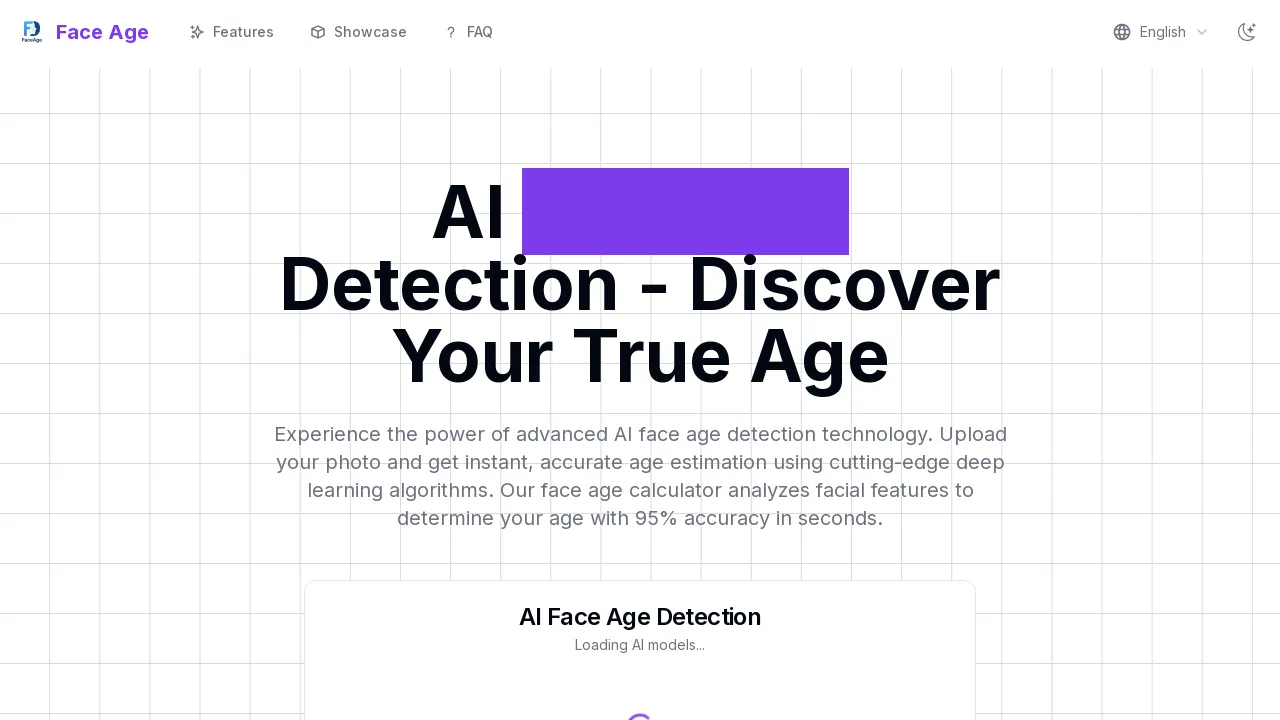 Face Age - AI Face Age Detection & Estimation Tool | 95% Accuracy