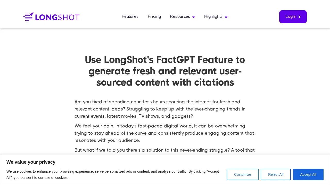 FactGPT screenshot