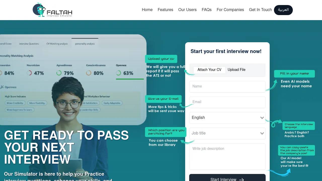 Faltah AI Interview Simulator