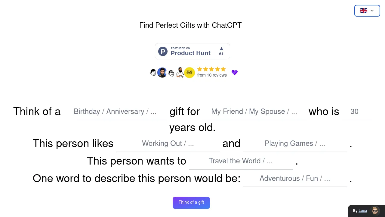 FindGift screenshot