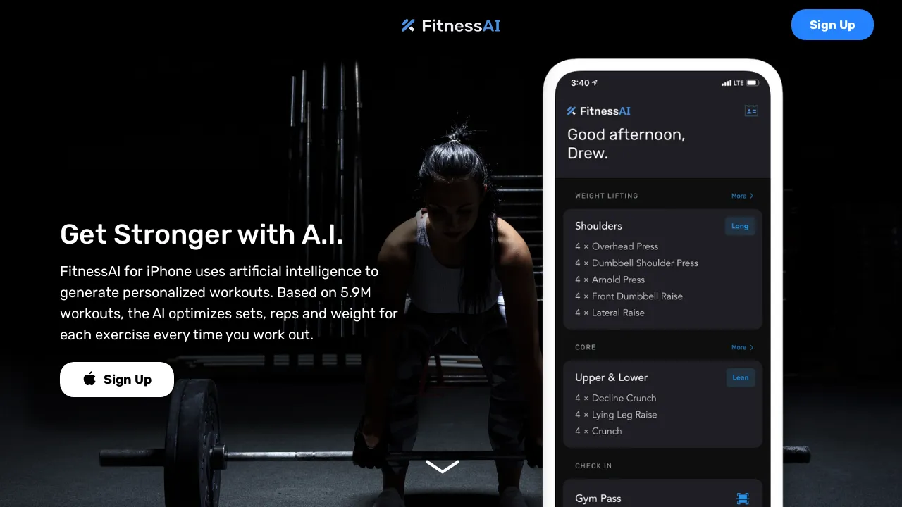 Fitnessai screenshot