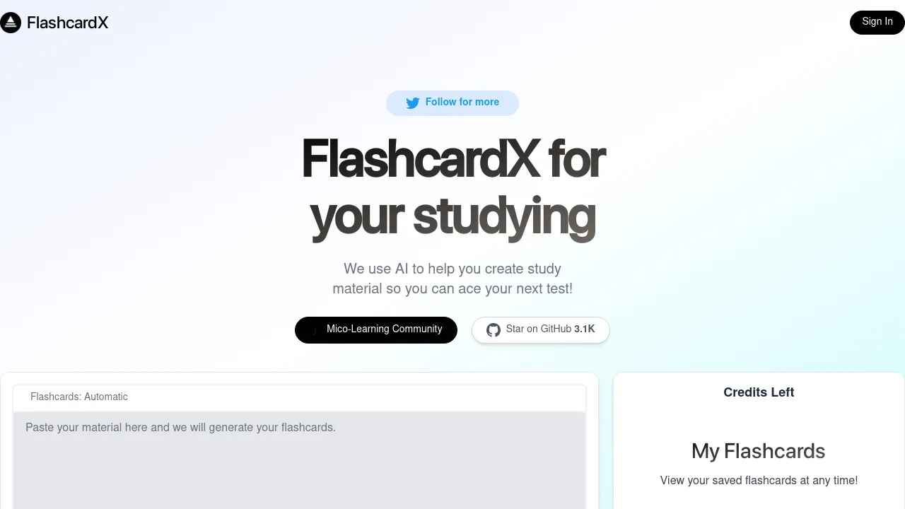 FlashcardX screenshot